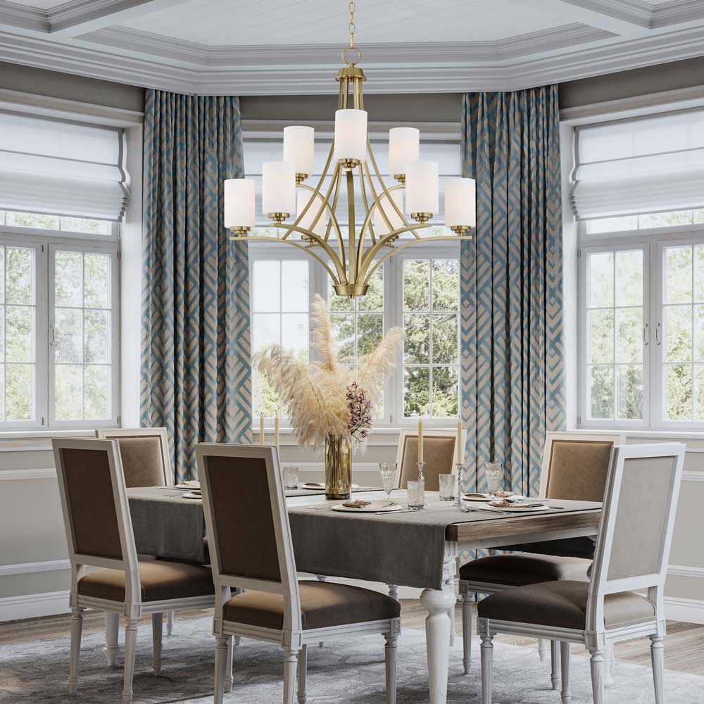 Deven Chandelier in dining room.