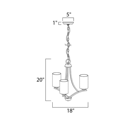 Deven Chandelier - line drawing.