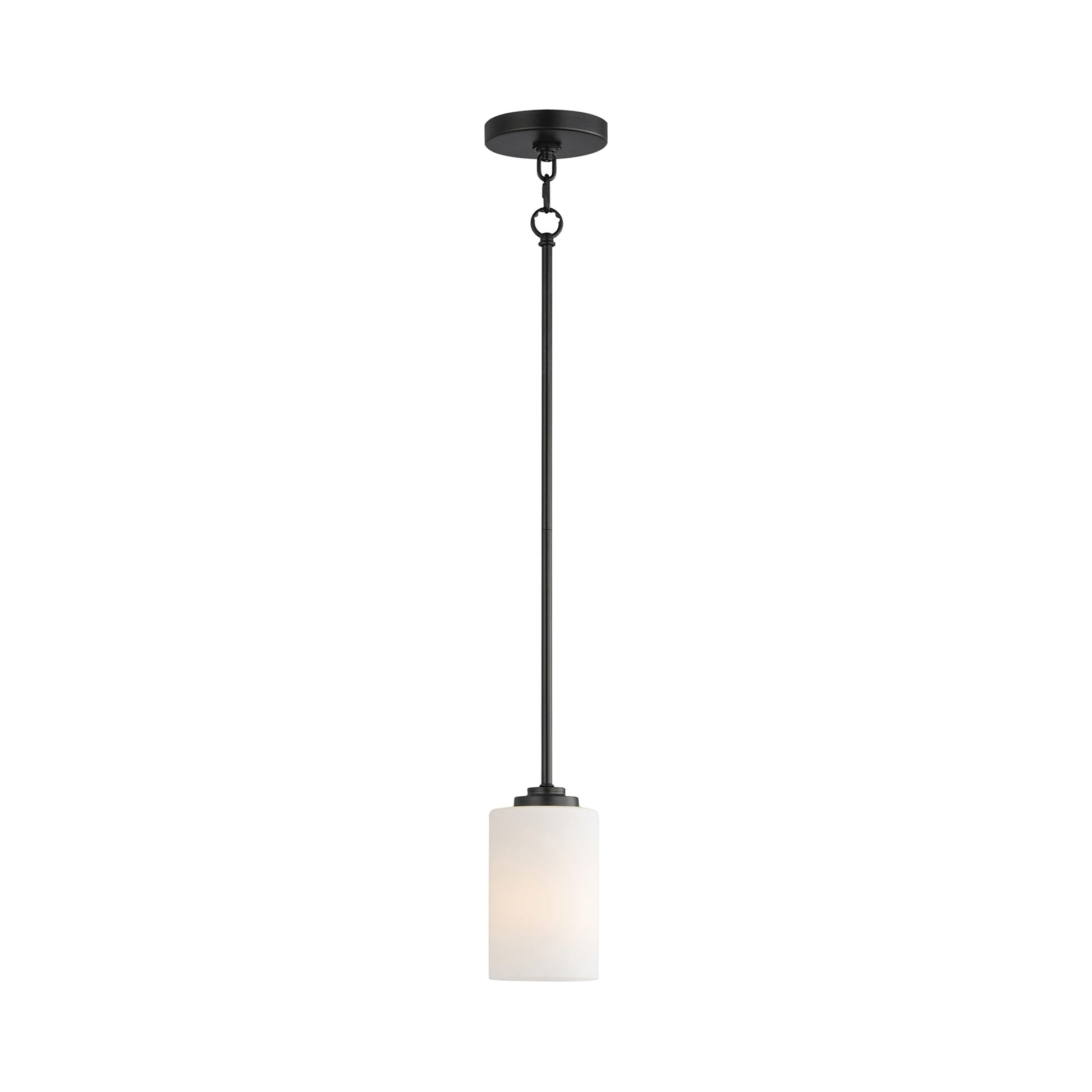 Deven Mini Pendant Light in Black.