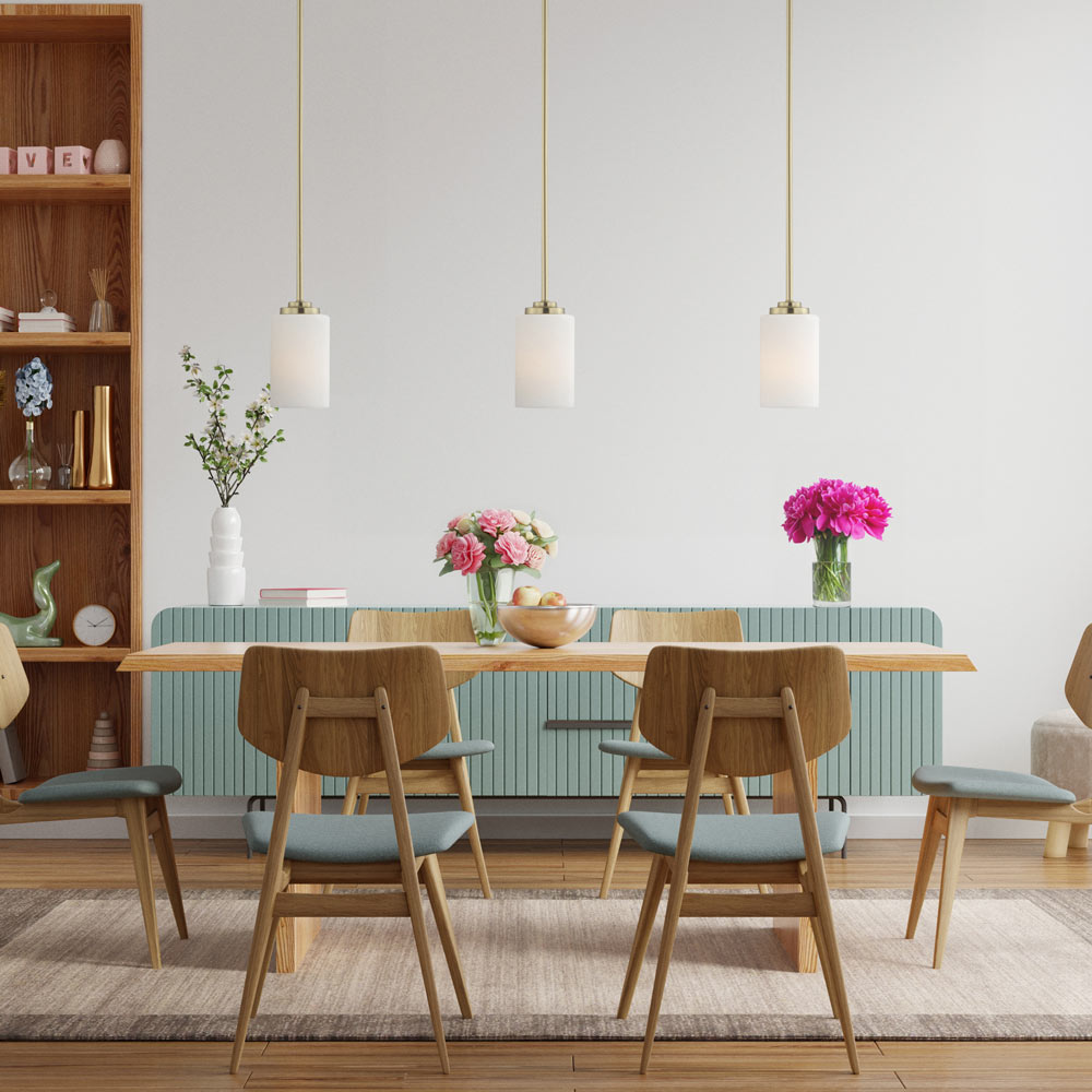 Deven Mini Pendant Light in dining room.