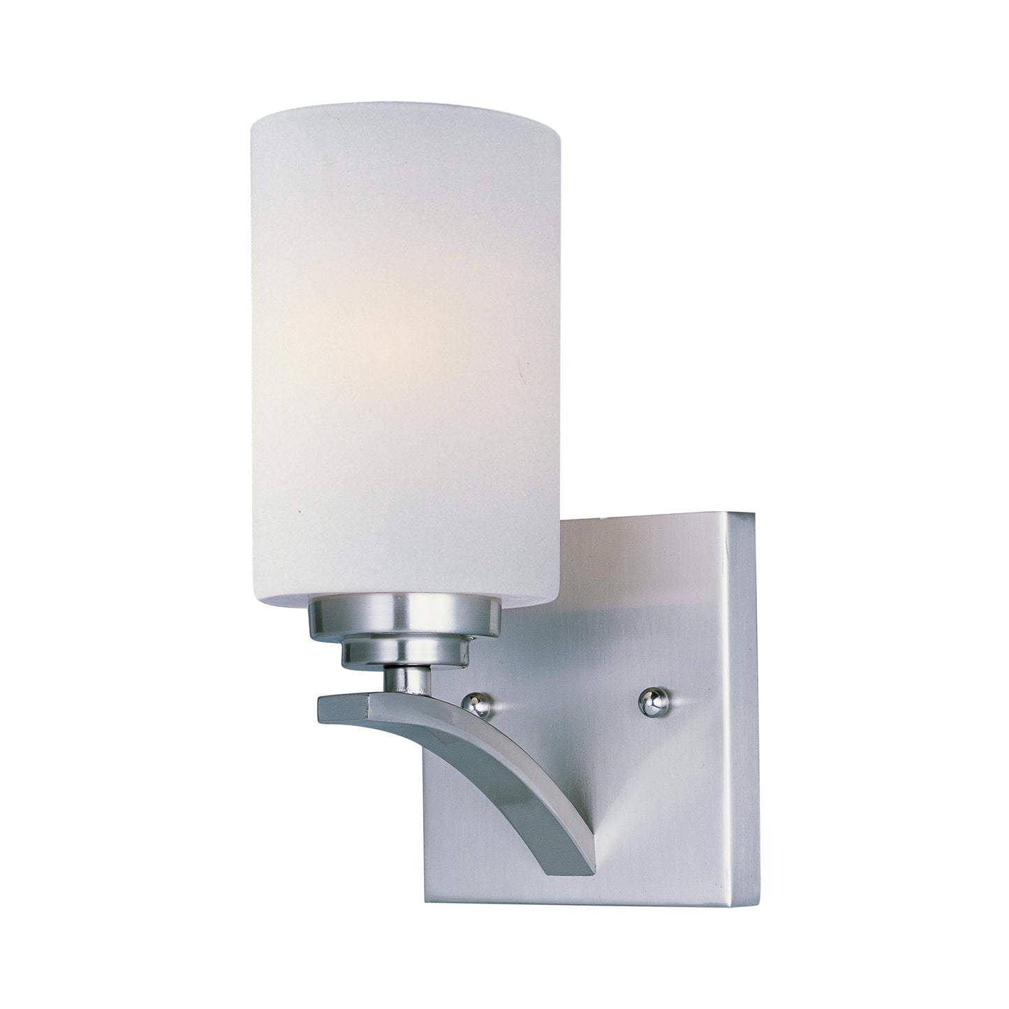 Deven Wall Light in Satin Nickel.