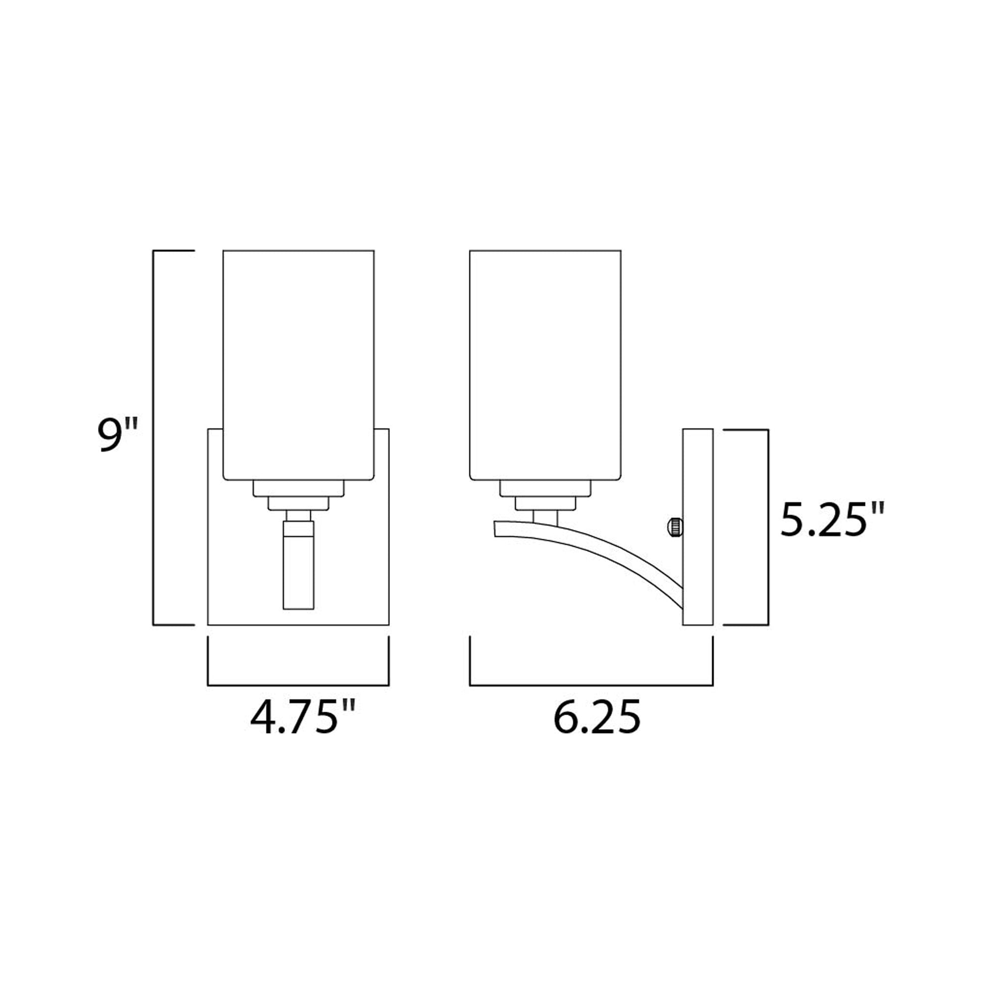 Deven Wall Light - line drawing.