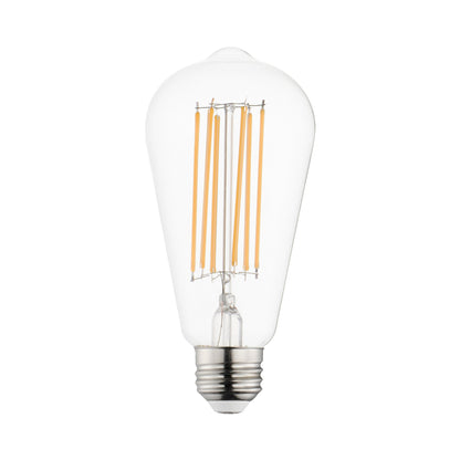 Dimmable Clear E26 Medium Base LED Bulb (6W/2200K).