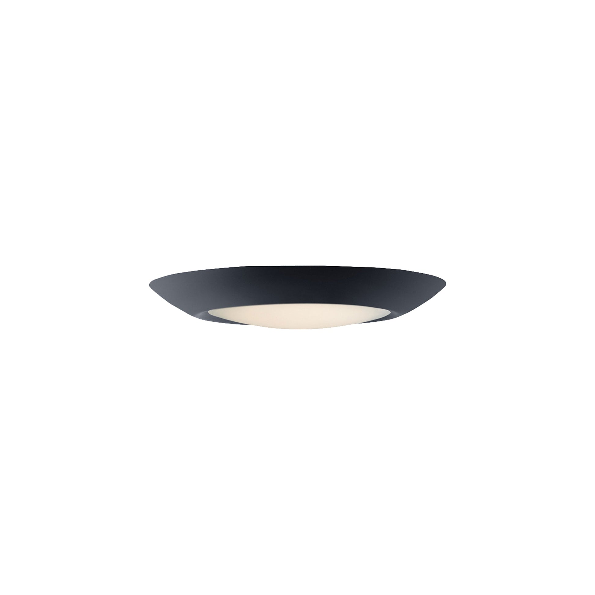 Diverse LED Flush Mount Ceiling Light in 6-Inch/Black.