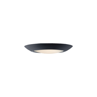 Diverse LED Flush Mount Ceiling Light in 6-Inch/Black.