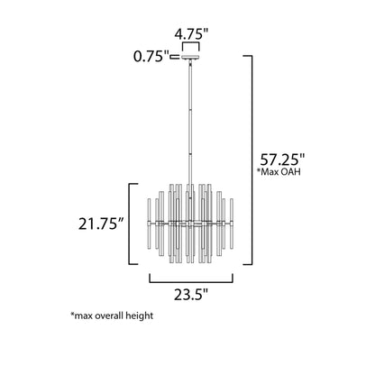 Divine Chandelier - line drawing.