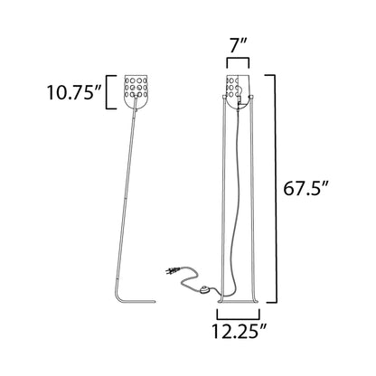 Dottie Floor Lamp - line drawing.