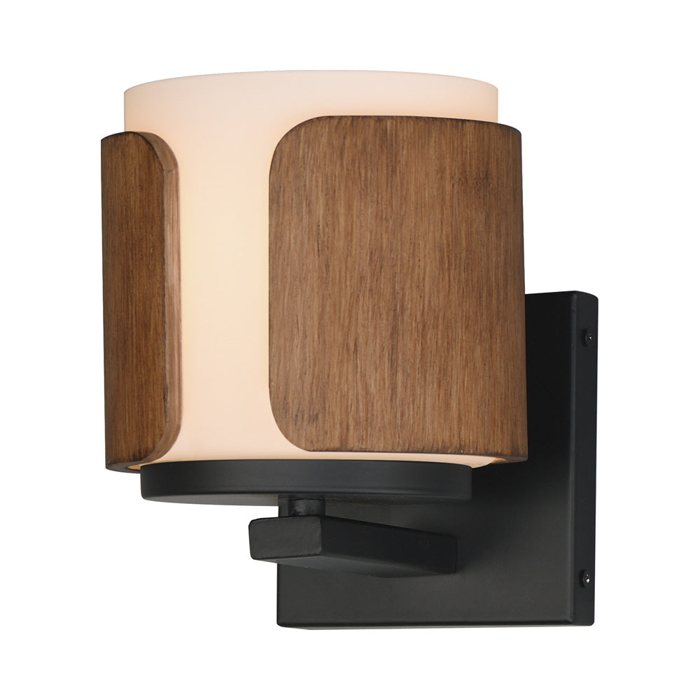 Draughtsman Wall Light in Walnut/Black.