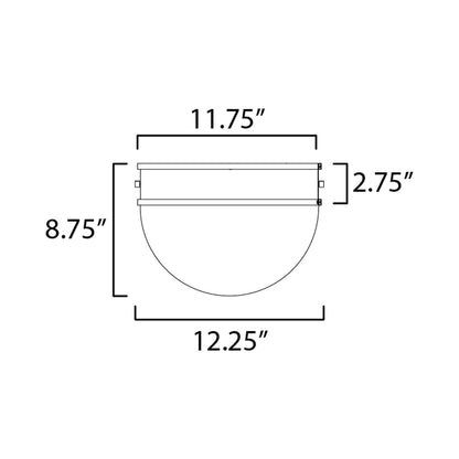 Duke Flush Mount Ceiling Light - line drawing.