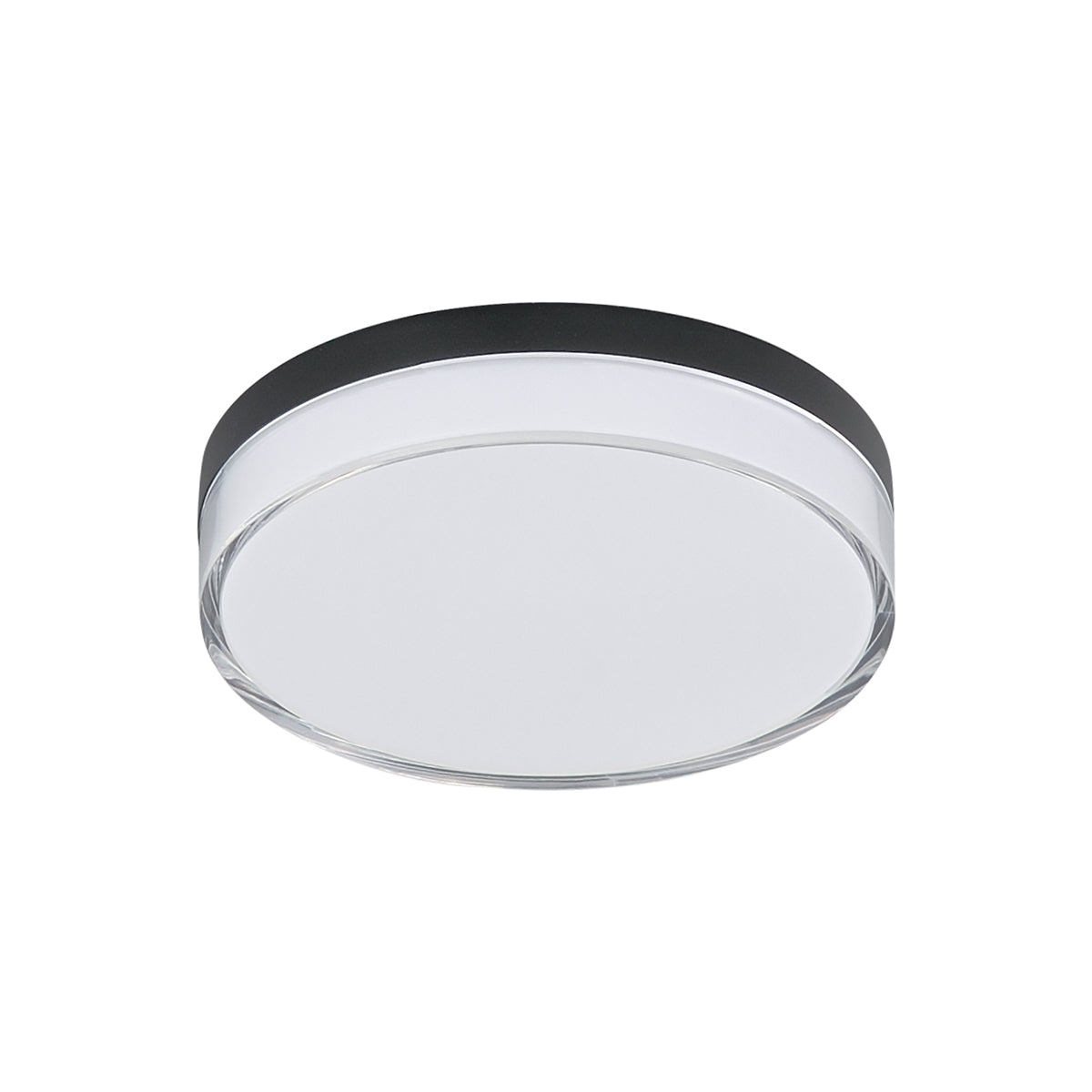Edge LED Flush Mount Ceiling Light in Black (7-Inch).