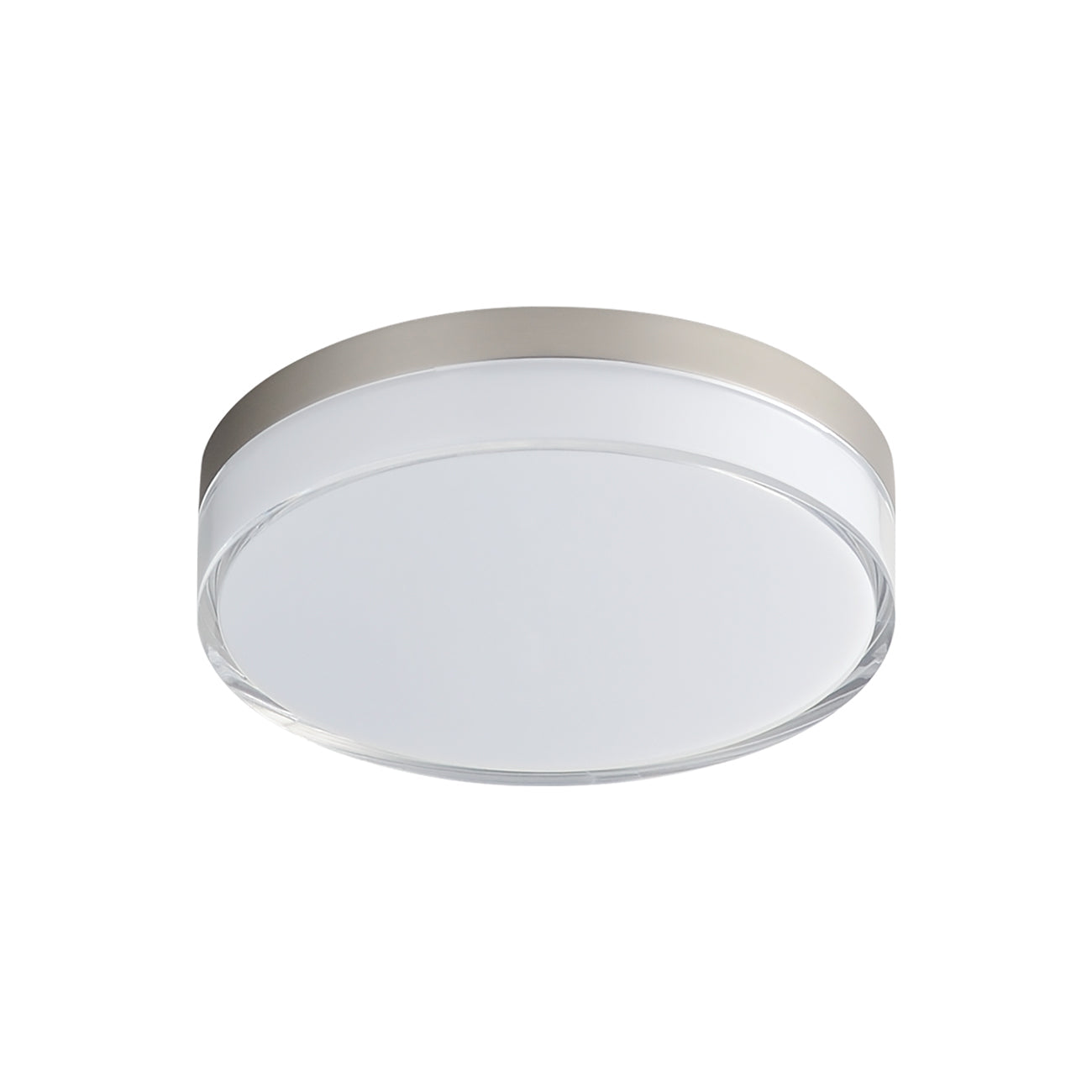 Edge LED Flush Mount Ceiling Light in Satin Nickel (7-Inch).