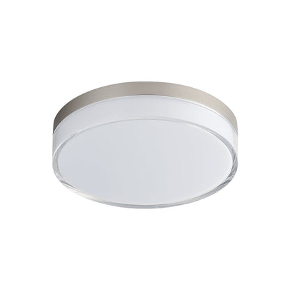 Edge LED Flush Mount Ceiling Light in Satin Nickel (7-Inch).