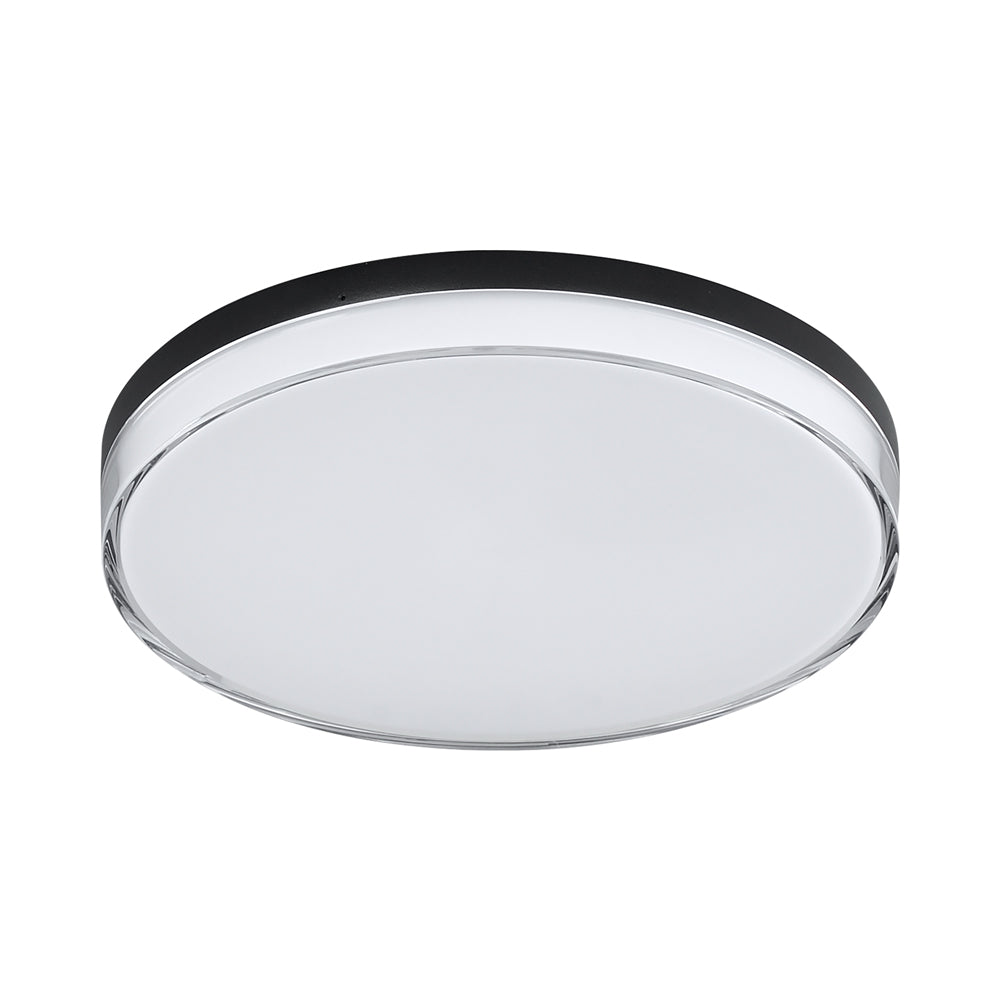 Edge LED Flush Mount Ceiling Light in Black (11-Inch).