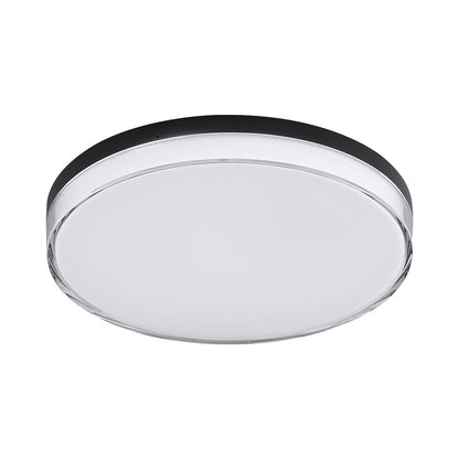Edge LED Flush Mount Ceiling Light in Black (11-Inch).