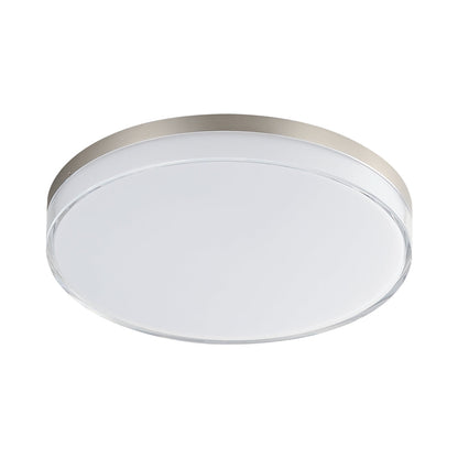 Edge LED Flush Mount Ceiling Light in Satin Nickel (11-Inch).