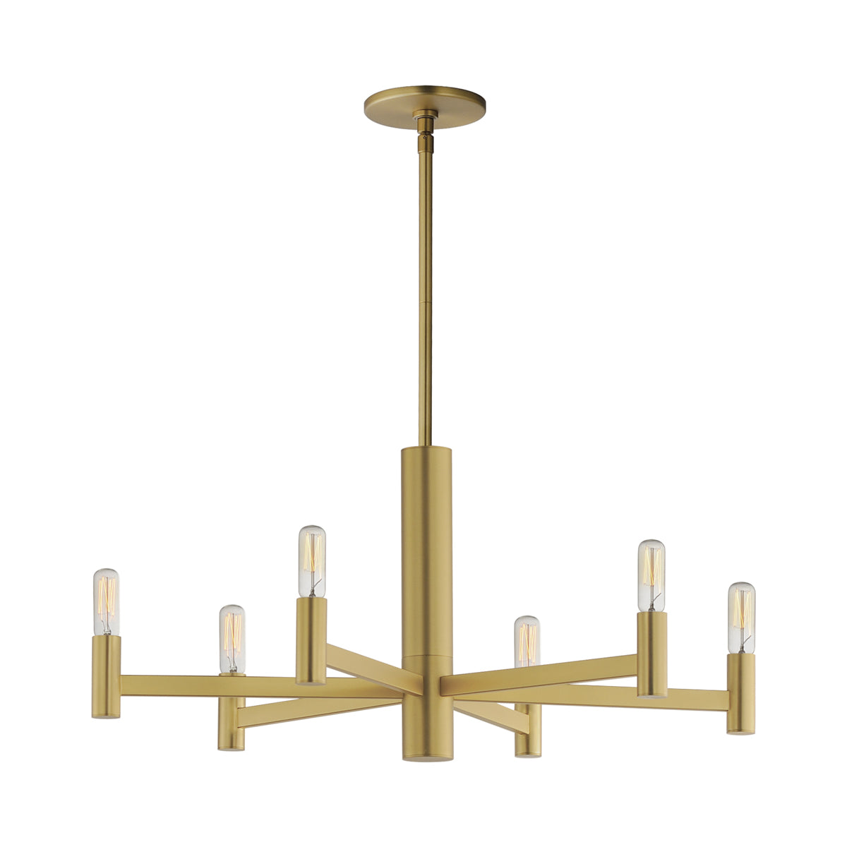 Emana Chandelier in Natural Aged Brass (6-Light).