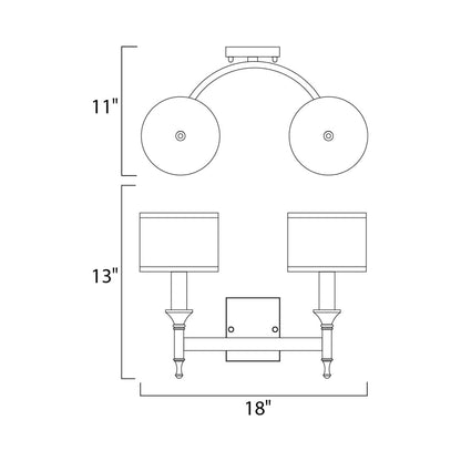 Fairmont Wall Light - line drawing.