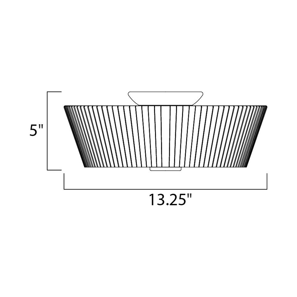 Finesse Flush Mount Ceiling Light - line drawing.