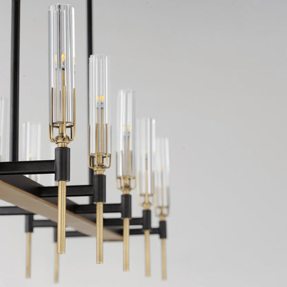 Flambeau Linear Chandelier in Detail.