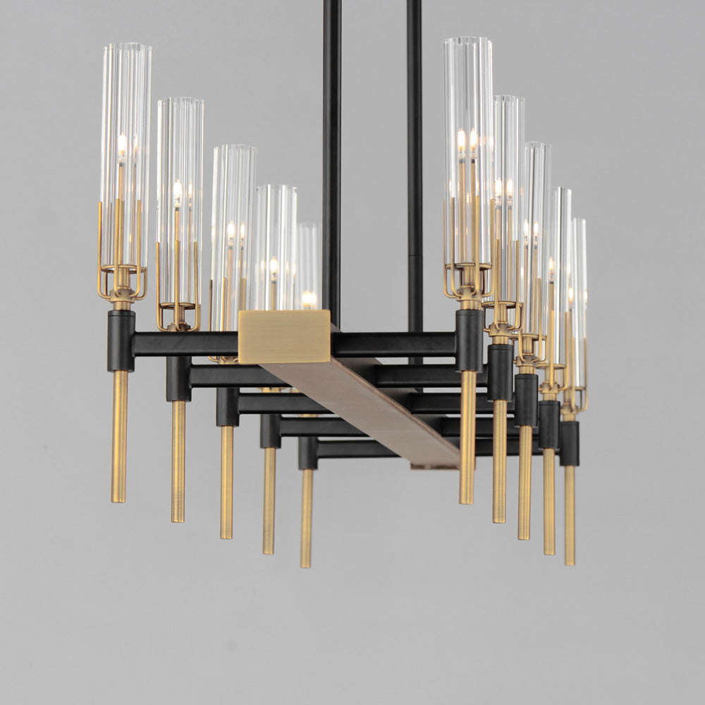 Flambeau Linear Chandelier in Detail.