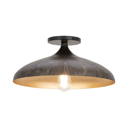 Fleur Flush Mount Ceiling Light in Black.