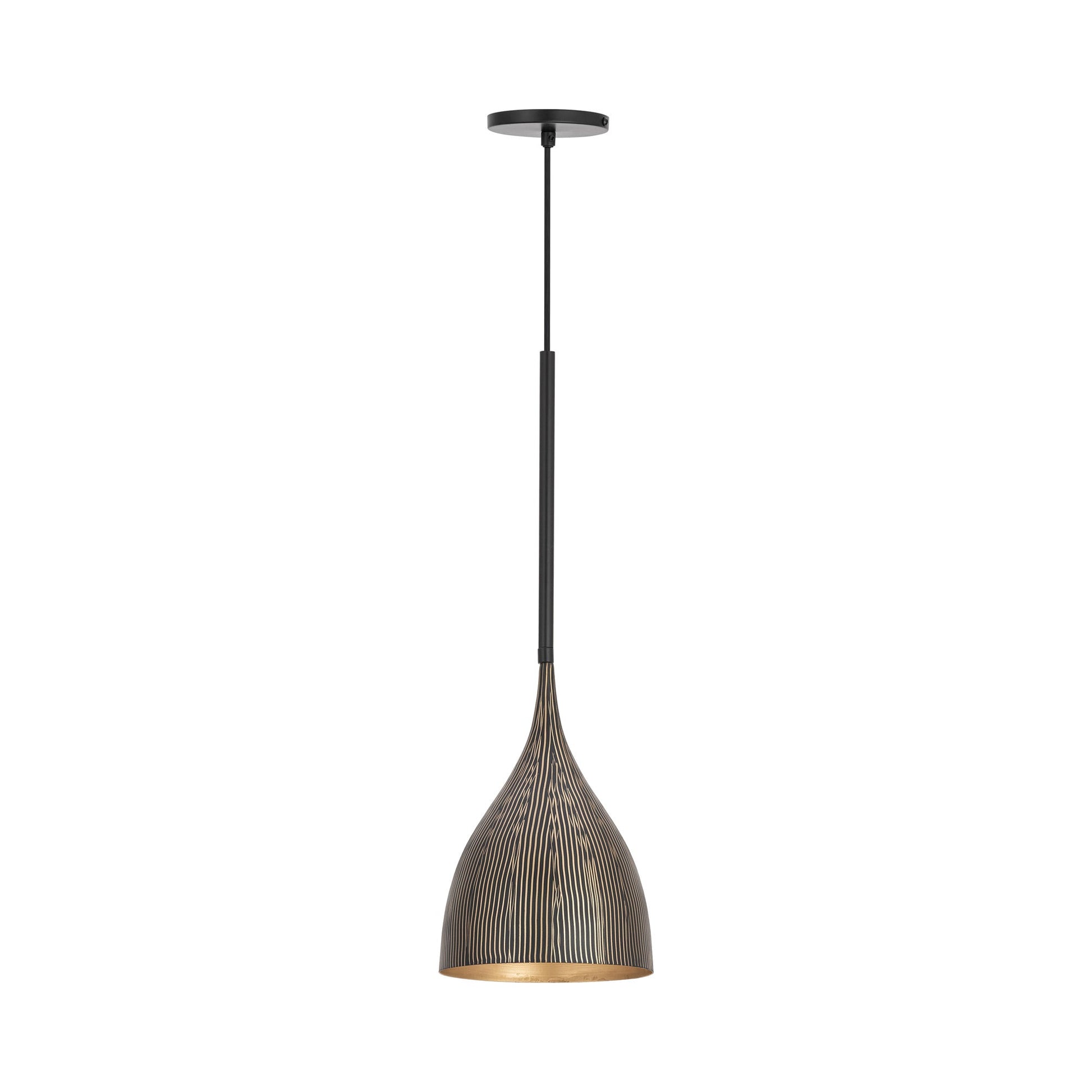 Fleur Mini Pendant Light in Black.