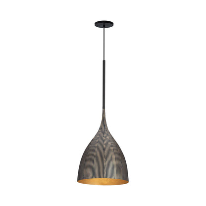Fleur Pendant Light in Black (12.25-Inch).