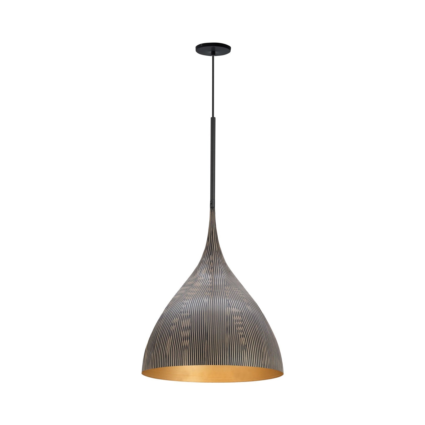 Fleur Pendant Light in Black (16.25-Inch).