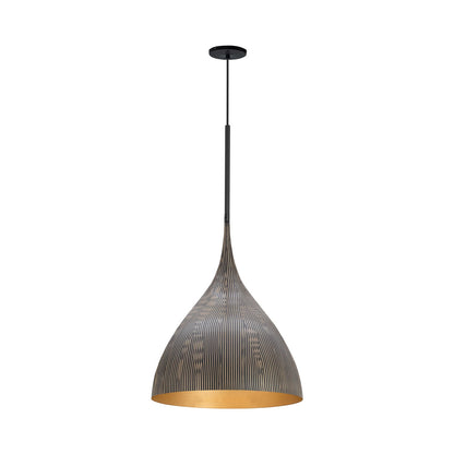 Fleur Pendant Light in Black (16.25-Inch).