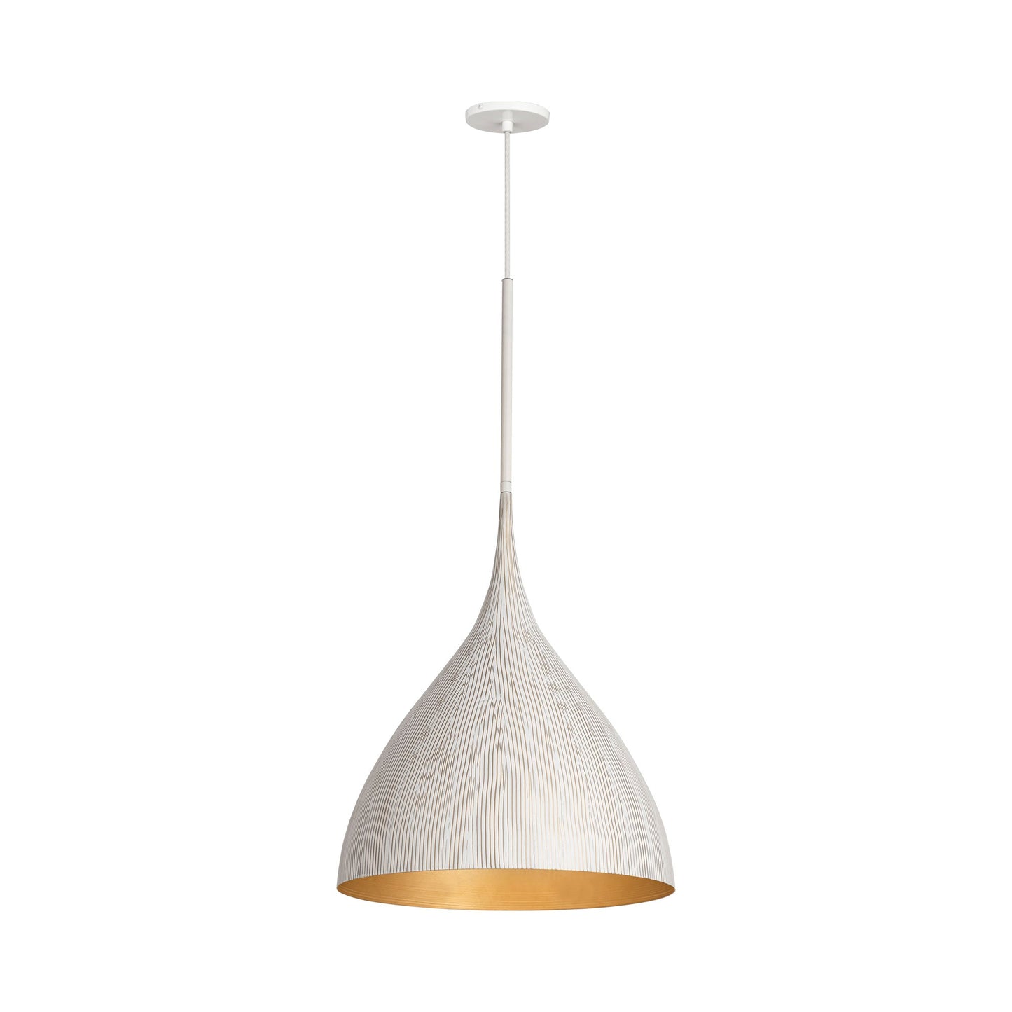 Fleur Pendant Light in White (16.25-Inch).