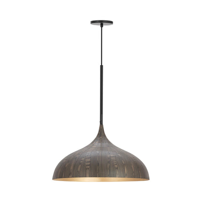 Fleur Pendant Light in Black (20.25-Inch).