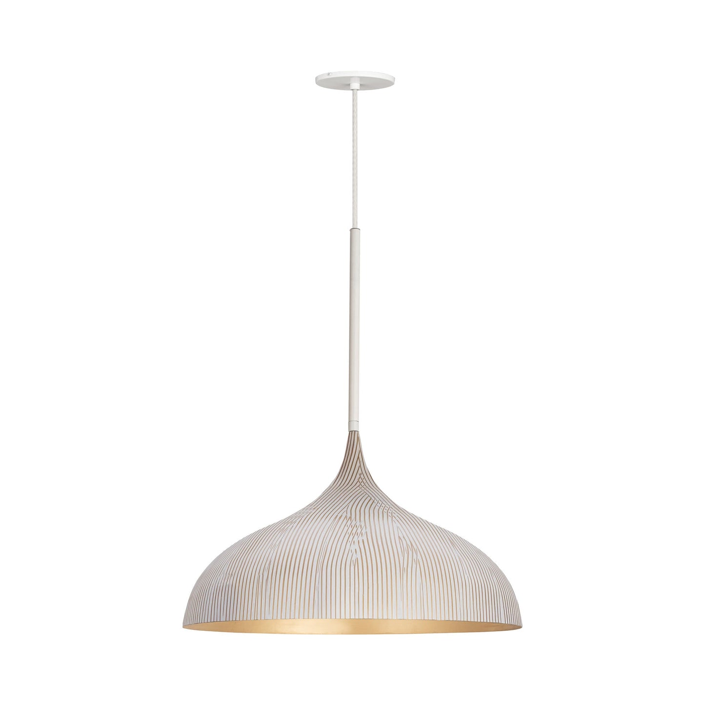 Fleur Pendant Light in White (20.25-Inch).