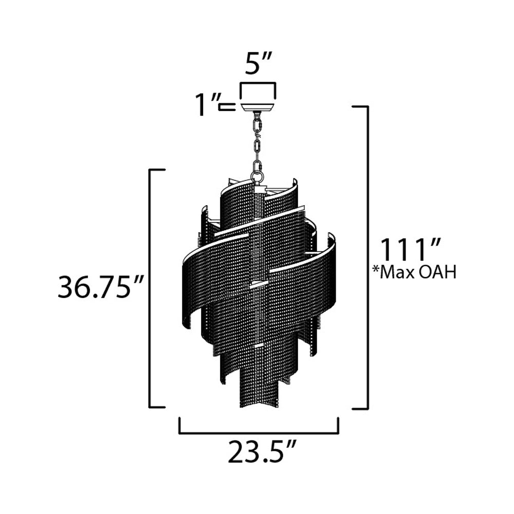 Fontaine Chandelier - line drawing.