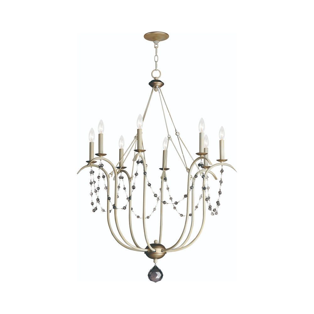 Formosa Chandelier in Ecru/Venetian Gold (8-Light).