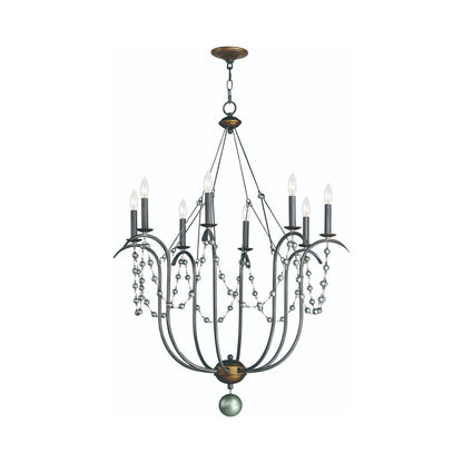Formosa Chandelier in Golden Noir (8-Light).