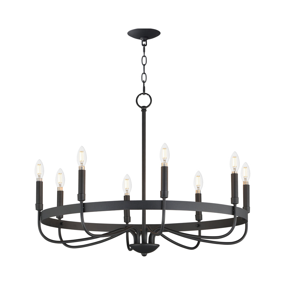 Frankie Chandelier in Black (8-Light).