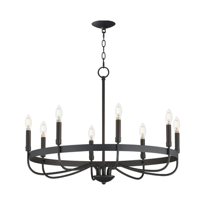 Frankie Chandelier in Black (8-Light).