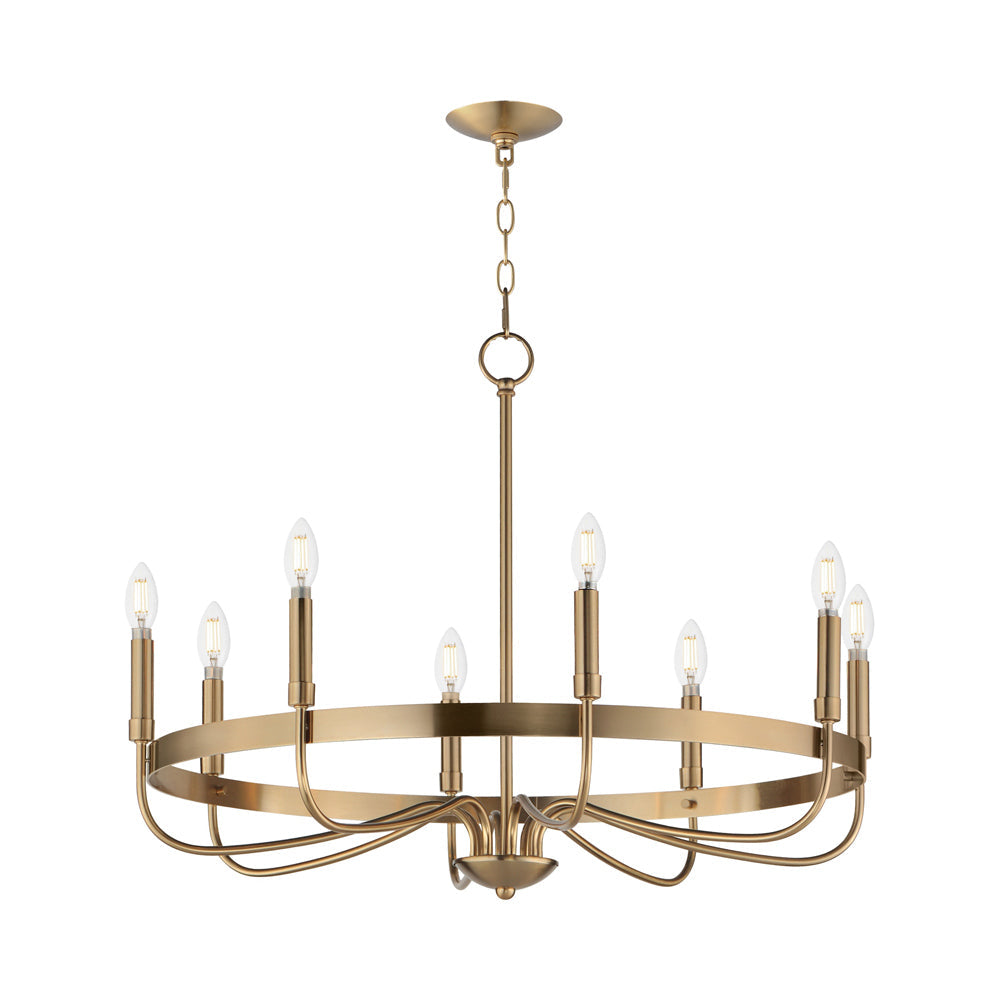 Frankie Chandelier in Heritage Brass (8-Light).