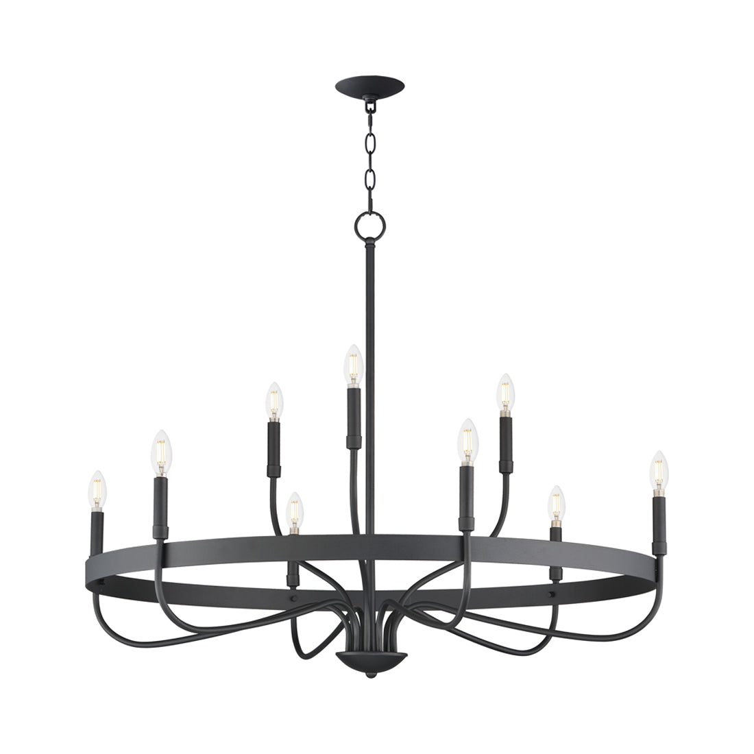 Frankie Chandelier in Black (9-Light).