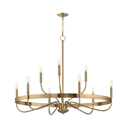 Frankie Chandelier in Heritage Brass (9-Light).