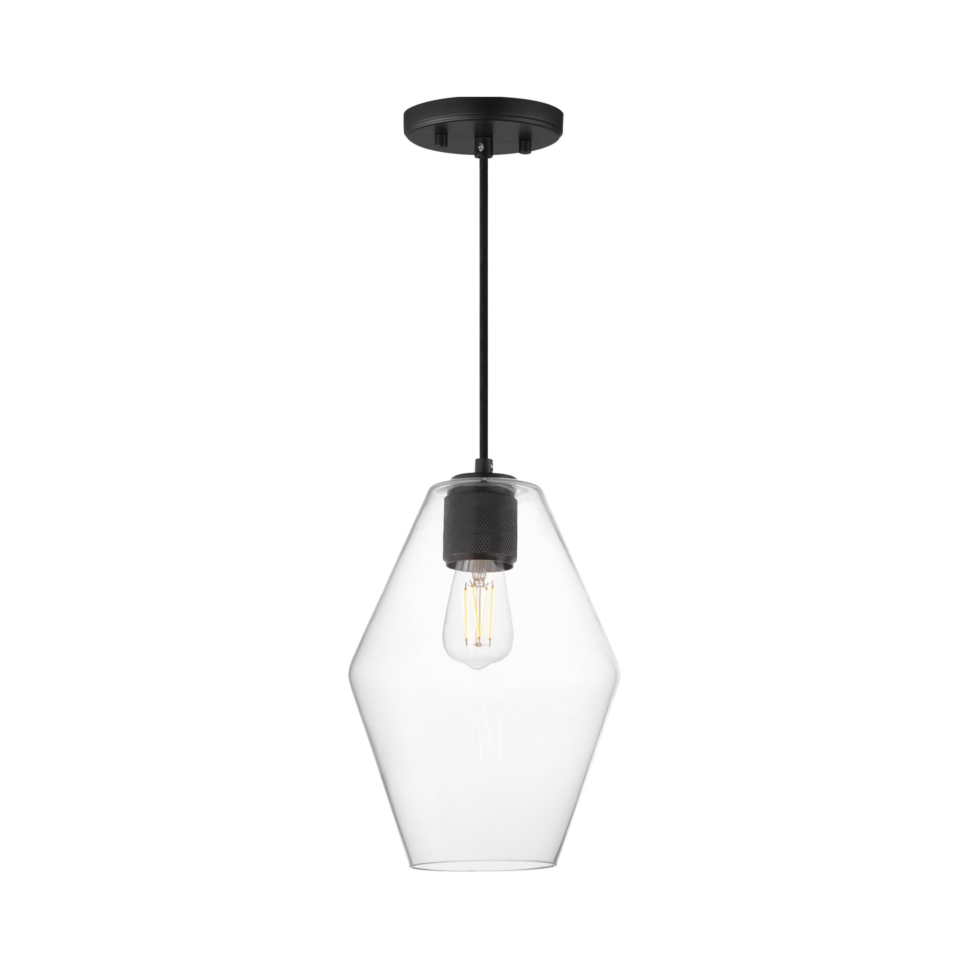 Geode Pendant Light in Black (Small).
