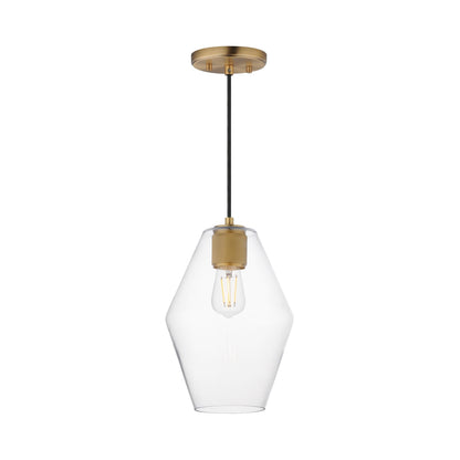 Geode Pendant Light in Natural Aged Brass (Small).