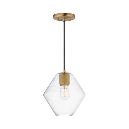 Geode Pendant Light in Natural Aged Brass (Medium).