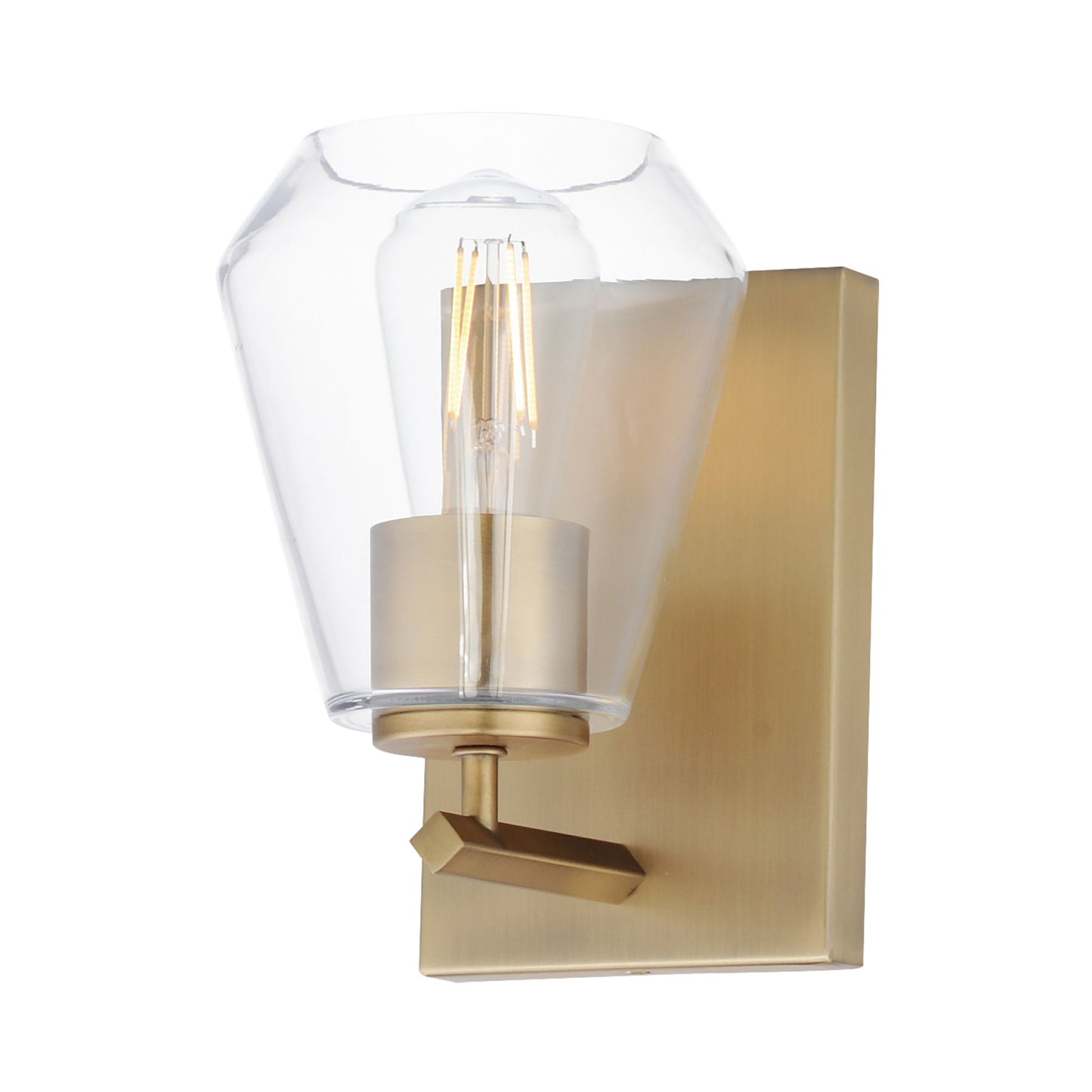 Geode Wall Light in Natural Aged Brass.