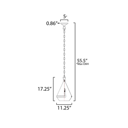 Giza Pendant Light - line drawing.