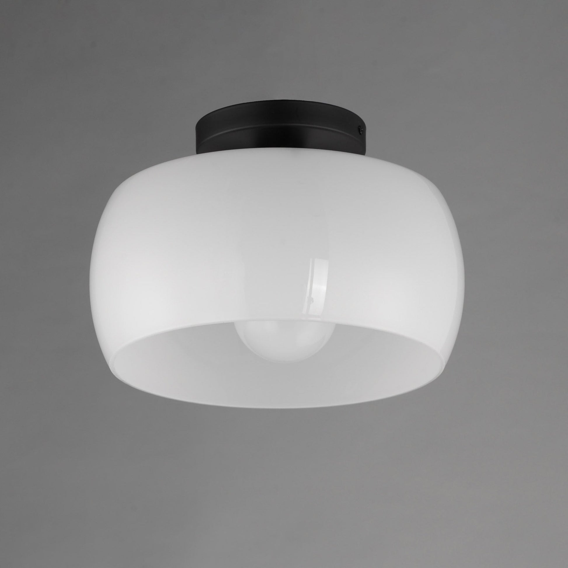 Glazed Flush Mount Ceiling Light in Detail.