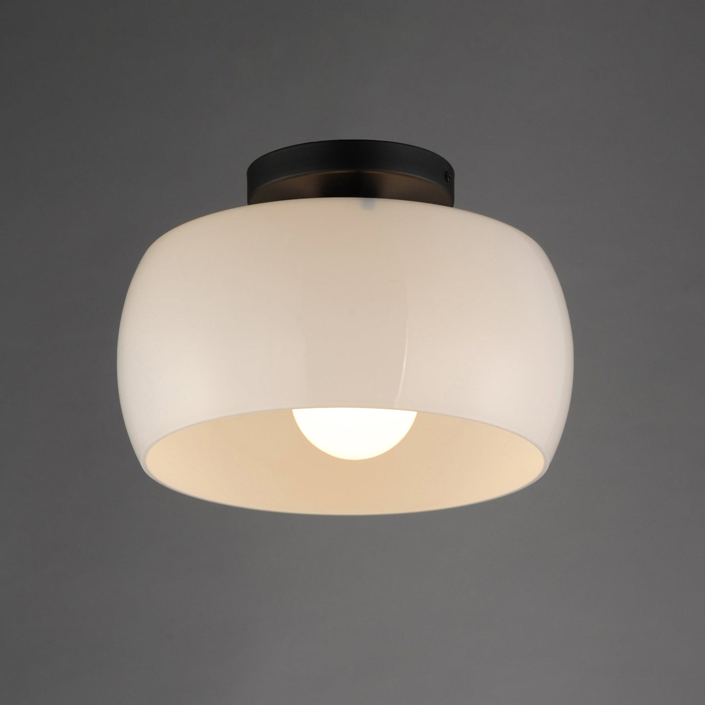 Glazed Flush Mount Ceiling Light in Detail.
