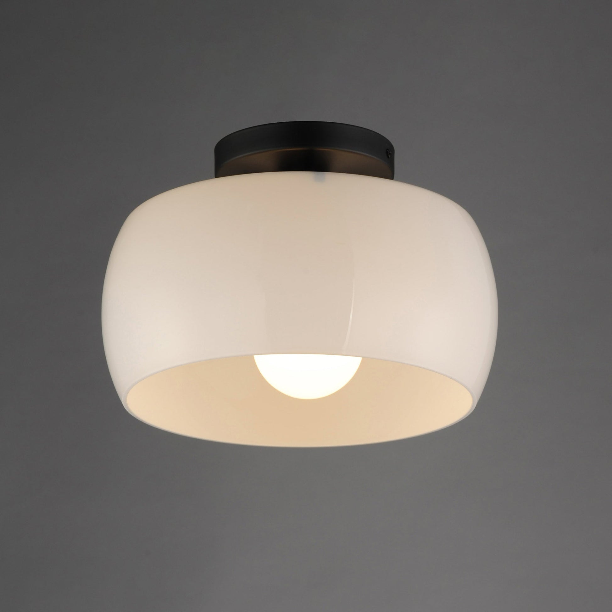 Glazed Flush Mount Ceiling Light in Detail.