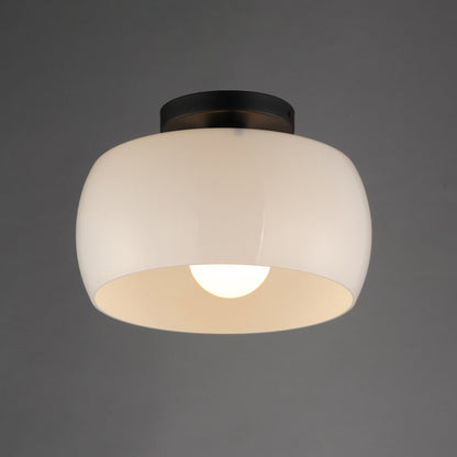 Glazed Flush Mount Ceiling Light in Detail.