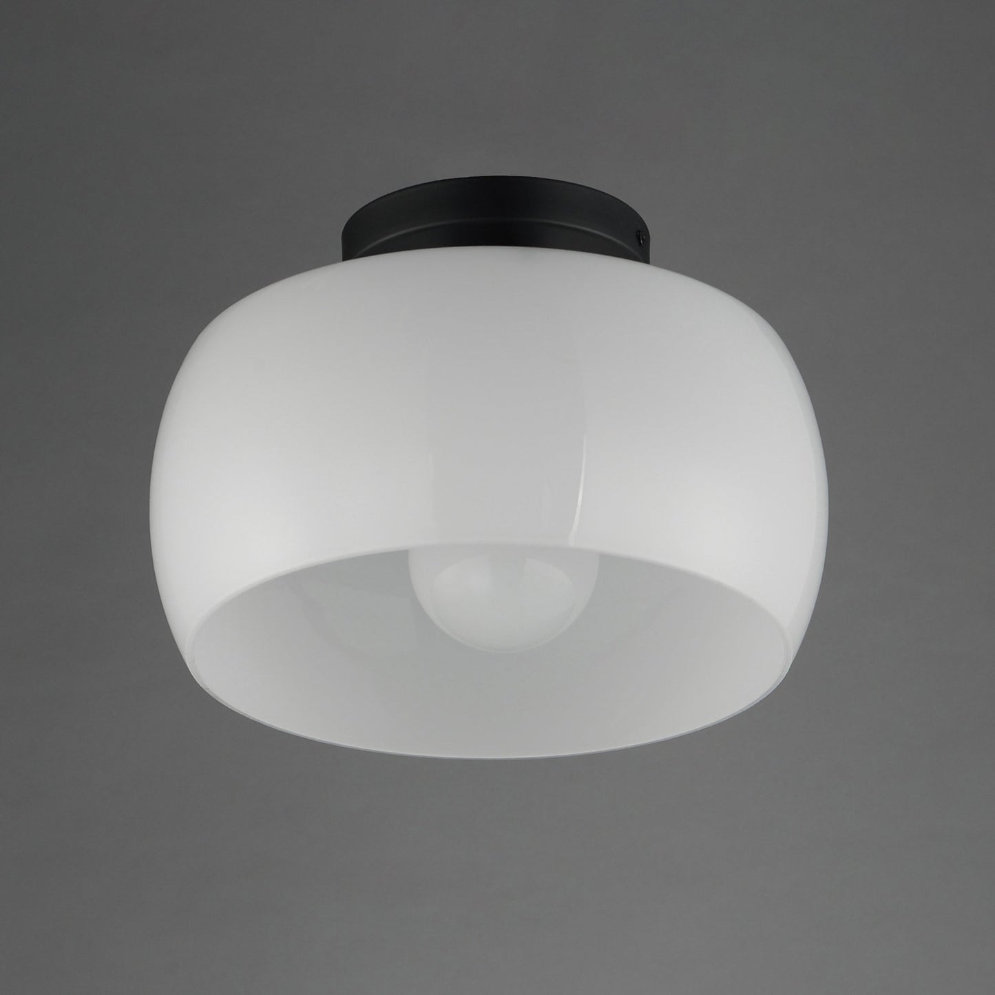 Glazed Flush Mount Ceiling Light in Detail.